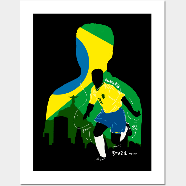 Brazil soccer legend series 01 Wall Art by BAJAJU